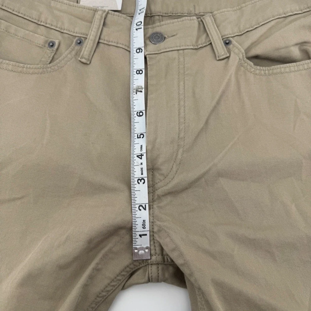 New Levi's 511 Commuter Pants Mens 33x30 Khaki Slim Fit Stretch Tapered Leg